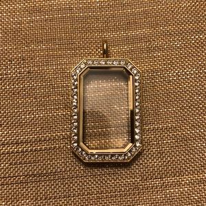 Origami Owl Gold Heritage Locket with Crystals